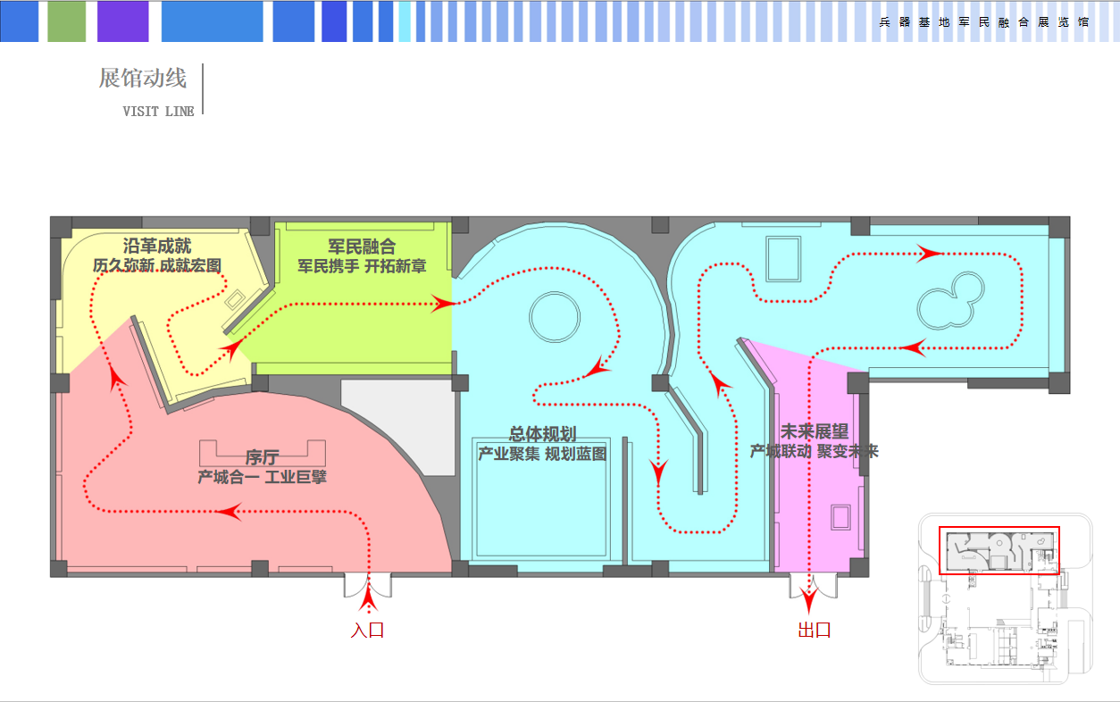 西安兵器基地展覽館設(shè)計(jì)平面布局|軍民融合策劃案例